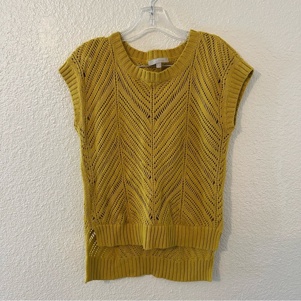 Joan Vass Yellow Knit Women’s Top